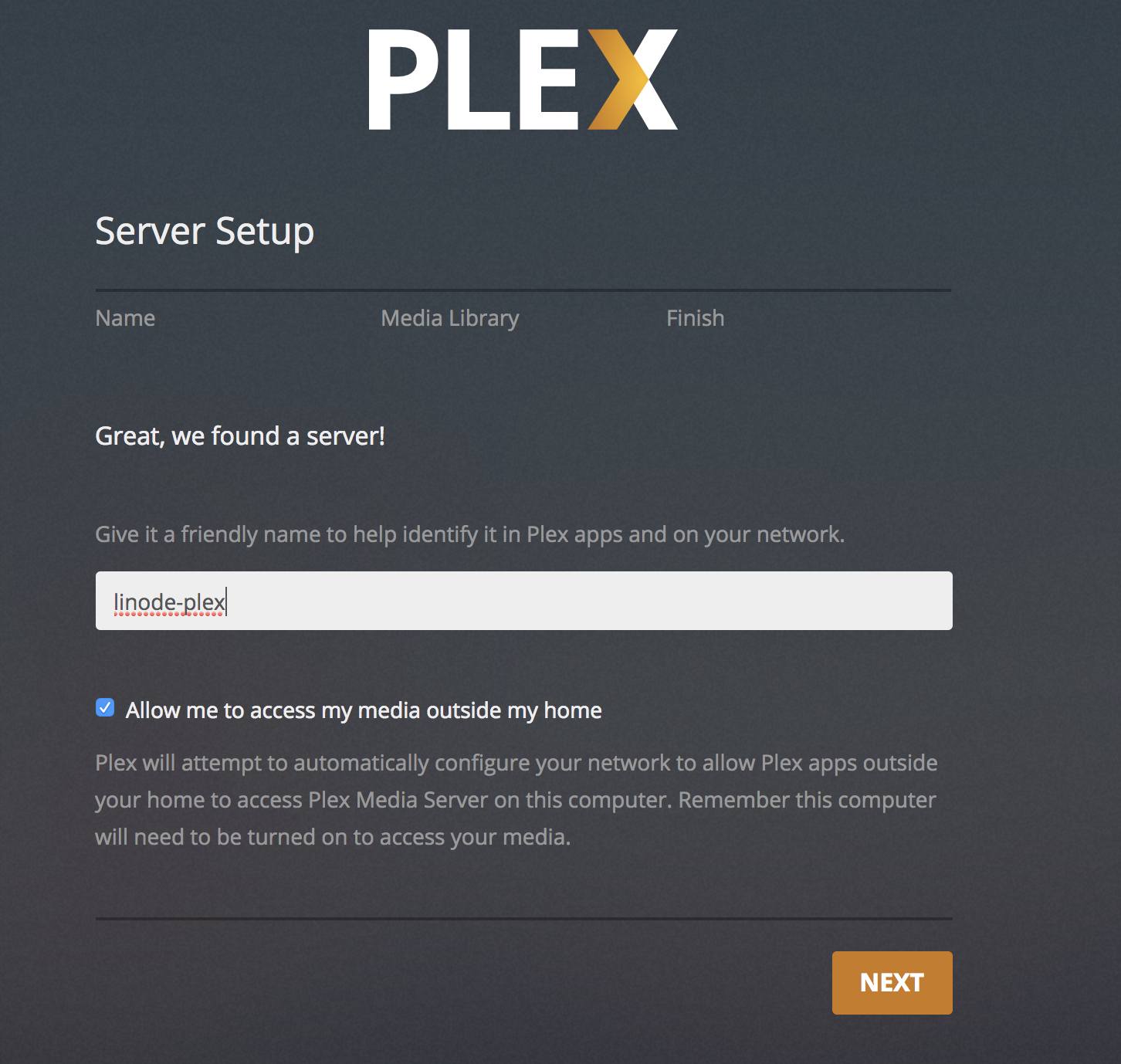 Name your media server Name your media server