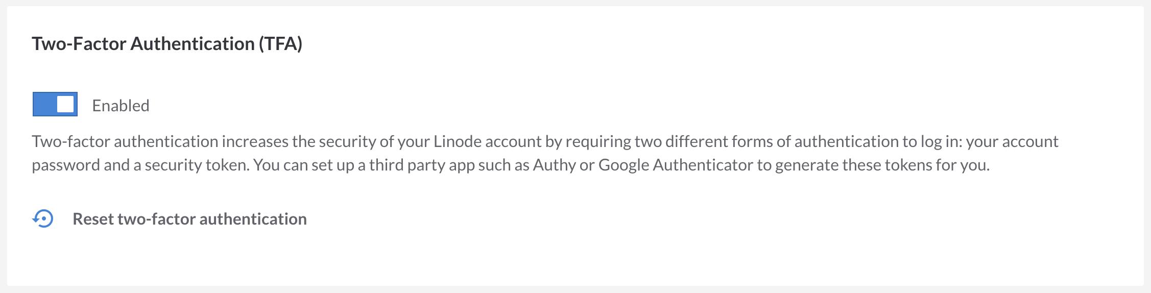 Reset two-factor authentication. Reset two-factor authentication.